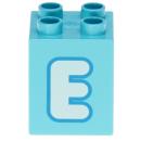 LEGO Duplo - Brick 2 x 2 x 2 Letter E 31110pb148