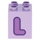 LEGO Duplo - Brick 2 x 2 x 2 Letter L 31110pb154