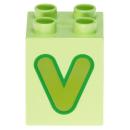 LEGO Duplo - Brick 2 x 2 x 2 Letter V 31110pb165