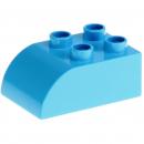 LEGO Duplo - Brick 2 x 3 with Curved Top 2302 Dark Azure