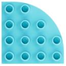 LEGO Duplo - Plate Round Corner 4 x 4 98218 Medium Azure