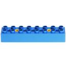 LEGO Duplo - Toolo Brick 2 x 8 with 2 Screws 31036c01 Blue